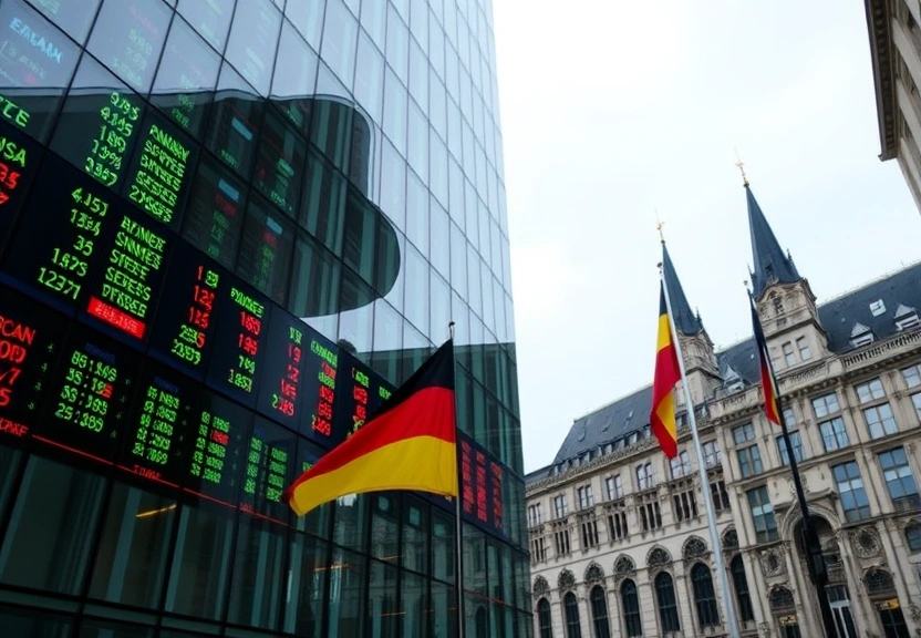 Representação visual de Germany's Stock Market Sees Mixed Results as DAX Dips 0.23% at Close